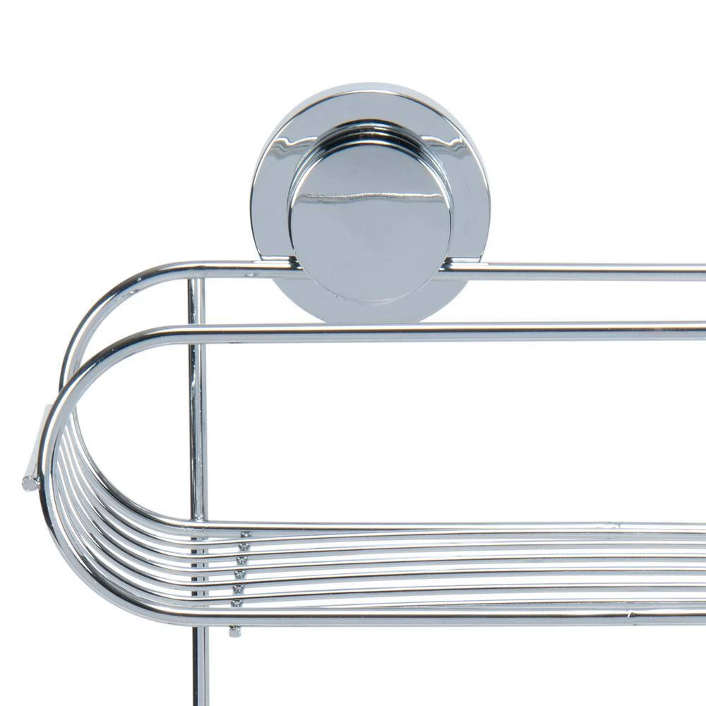 Bath Bliss 2-Tier Suction Cup Bathroom Baskets in Chrome 6 Bath Bliss 2-Tier Suction Cup Bathroom Baskets in Chrome - Image 4