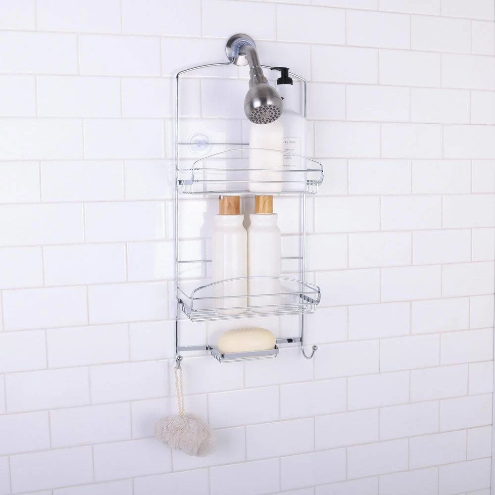 Bath Bliss Harbor Collection Deluxe Shower Caddy in Chrome 4 Bath Bliss Harbor Collection Deluxe Shower Caddy in Chrome - Image 2