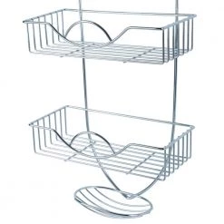 Bath Bliss Rainbow Design Shower Caddy in Chrome -Toilet Storage Shop chrome bath bliss shower caddies 4707 chr 44 1000