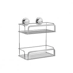 Croydex Stick 'n' Lock Two Tier Cosmetic Basket 20.6 x 10.2 x 6.4 inches 11 Croydex Stick 'n' Lock Two Tier Cosmetic Basket 20.6 x 10.2 x 6.4 inches -Toilet Storage Shop chrome croydex shower caddies qm290541us 40 1000