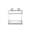 Croydex Stick 'n' Lock Two Tier Cosmetic Basket 20.6 x 10.2 x 6.4 inches -Toilet Storage Shop chrome croydex shower caddies qm290541us 64 1000