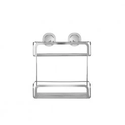 Croydex Stick 'n' Lock Two Tier Cosmetic Basket 20.6 x 10.2 x 6.4 inches