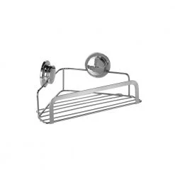 Croydex Stick 'n' Lock Corner Shower Basket 3.7 in. x 10.2 in. x 6.4 in. -Toilet Storage Shop chrome croydex shower caddies qm295941us 40 1000