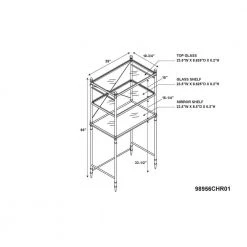 Linon Home Decor Paramount 25.75 in. W x 66 in. H x 11 in. D Chrome Silver Over-the-Toilet Storage Space-Saver -Toilet Storage Shop chrome linon home decor over the toilet storage thd03602 1f 1000