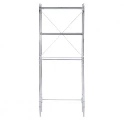 Linon Home Decor Paramount 25.75 in. W x 66 in. H x 11 in. D Chrome Silver Over-the-Toilet Storage Space-Saver -Toilet Storage Shop chrome linon home decor over the toilet storage thd03602 c3 1000