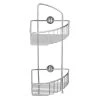 No Drilling Required Draad Rustproof Solid Brass Shower Caddy 16 in. Double Shelf Corner Mount with Hook in Chrome 2 No Drilling Required Draad Rustproof Solid Brass Shower Caddy 16 in. Double Shelf Corner Mount with Hook in Chrome -Toilet Storage Shop chrome no drilling required shower caddies dk210 chr 64 1000