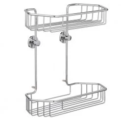 No Drilling Required Draad Rustproof Solid Brass Shower Caddy 11 in. Double Shelf- Angled in Chrome 9 No Drilling Required Draad Rustproof Solid Brass Shower Caddy 11 in. Double Shelf- Angled in Chrome -Toilet Storage Shop chrome no drilling required shower caddies dk240 chr e1 1000