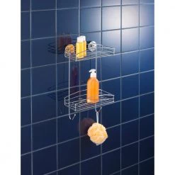 Wenko Vacuum Loc 2-Tier Wall Shelf in Chrome -Toilet Storage Shop chrome wenko shower caddies 20886100 31 1000
