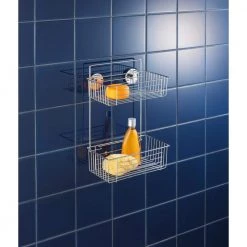 Wenko Vacuum Loc 2 Tier Wall Rack Bari -Toilet Storage Shop chrome wenko shower caddies 20889100 31 1000