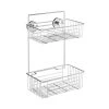 Wenko Vacuum Loc 2 Tier Wall Rack Bari -Toilet Storage Shop chrome wenko shower caddies 20889100 64 1000