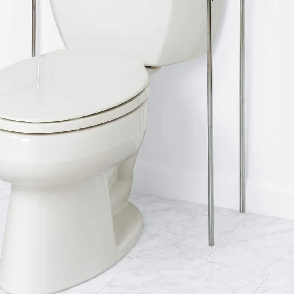 Zenna Home Arch Metal 23 in. W x 68.3 in. H x 10.5 in. D Chrome Over-the-Toilet Storage 6 Zenna Home Arch Metal 23 in. W x 68.3 in. H x 10.5 in. D Chrome Over-the-Toilet Storage - Image 4