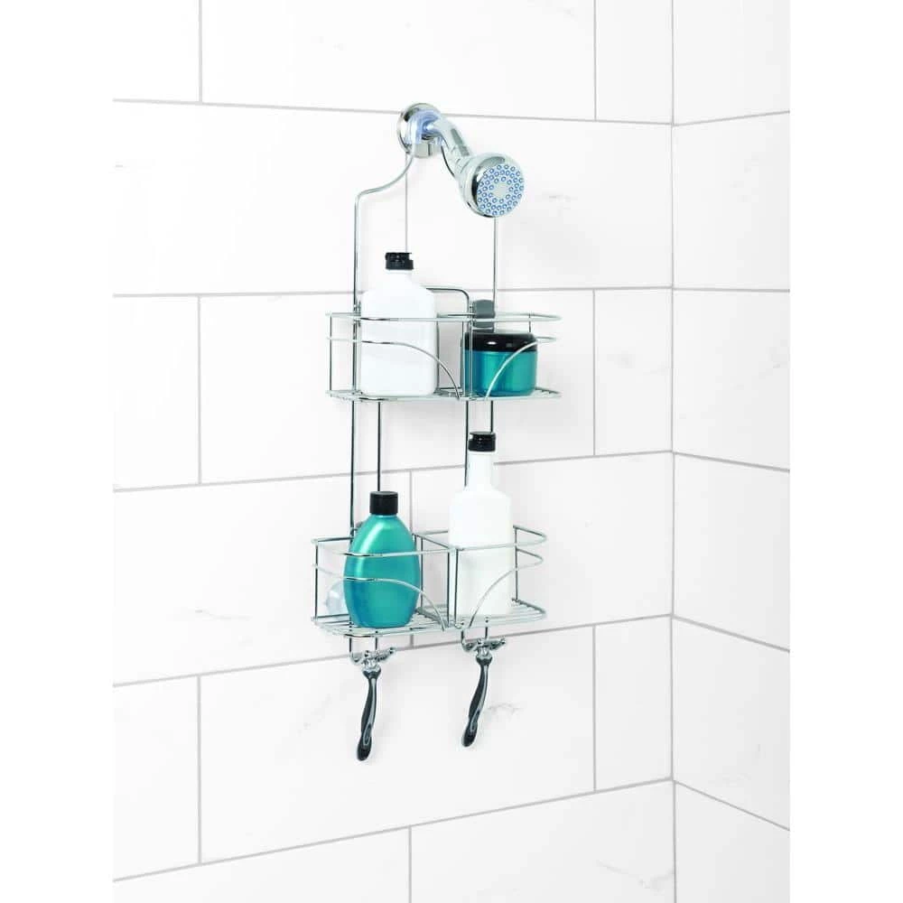 Zenna Home Expandable Shower Head Caddy for Hand Held Shower or Tall Bottles in Chrome 9 Zenna Home Expandable Shower Head Caddy for Hand Held Shower or Tall Bottles in Chrome - Image 7