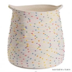 Unbranded Lanna Freestanding Laundry Basket with Folded And Carried in Colorful 1-Pack -Toilet Storage Shop colorful shower caddies yxx x026 76 1000