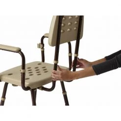 Medline Elements Collection 22.4 in. W x 19.9 in. D Shower Seat with Back Rest with Microban 7 Medline Elements Collection 22.4 in. W x 19.9 in. D Shower Seat with Back Rest with Microban -Toilet Storage Shop dark bronze medline shower seats mds89745elmbh 4f 1000