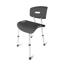 DMI Medical Heavy-Duty Spa Bathtub Euro-Style Adjustable Shower Chair Bath Seat Bench, Dark Gray