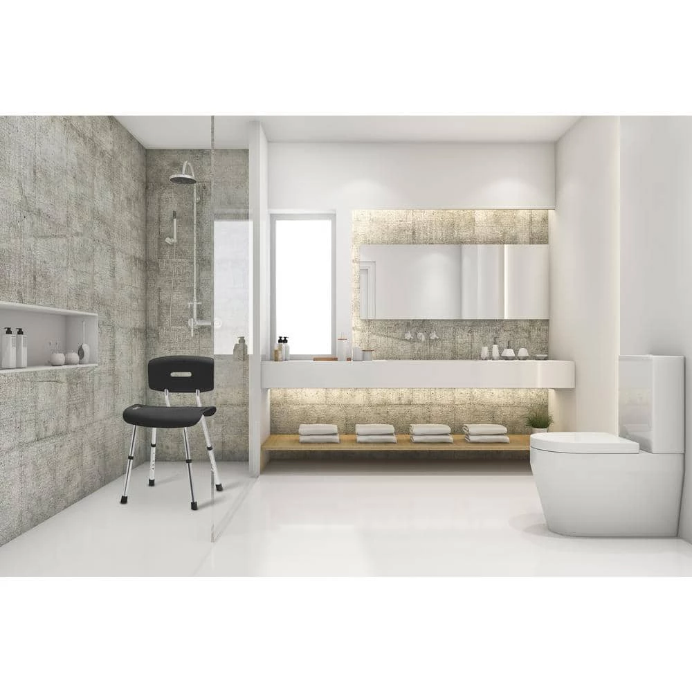 DMI Medical Heavy-Duty Spa Bathtub Euro-Style Adjustable Shower Chair Bath Seat Bench, Dark Gray 4 DMI Medical Heavy-Duty Spa Bathtub Euro-Style Adjustable Shower Chair Bath Seat Bench, Dark Gray - Image 2
