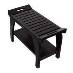 DecoTeak Tranquility 30 in. Teak Shower Bench with Shelf 8 DecoTeak Tranquility 30 in. Teak Shower Bench with Shelf -Toilet Storage Shop decoteak proprietary decoteak shower seats dt123 4f 1000