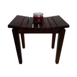 DecoTeak Sojourn 20 in. Contemporary Teak Eastern Style Shower Bench -Toilet Storage Shop decoteak proprietary decoteak shower seats dt138 1f 1000
