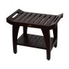 DecoTeak Tranquility 24 in. Teak Eastern Style Shower Bench with Shelf 1 DecoTeak Tranquility 24 in. Teak Eastern Style Shower Bench with Shelf -Toilet Storage Shop decoteak proprietary decoteak shower seats dt156 64 1000