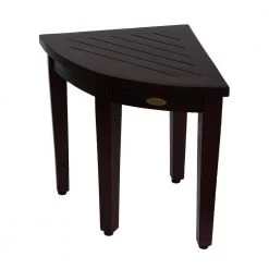 DecoTeak Oasis Teak Corner Shower Stool Corner Shelf -Toilet Storage Shop decoteak proprietary decoteak shower seats dt160 4f 1000