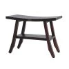DecoTeak Satori 24 in. Eastern Style Teak Shower Bench with Shelf -Toilet Storage Shop decoteak proprietary decoteak shower seats dt162 64 1000