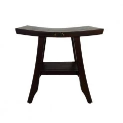 DecoTeak Satori 18 in. Eastern Style Teak Shower Bench with Shelf 14 DecoTeak Satori 18 in. Eastern Style Teak Shower Bench with Shelf -Toilet Storage Shop decoteak proprietary decoteak shower seats dt167 1f 1000