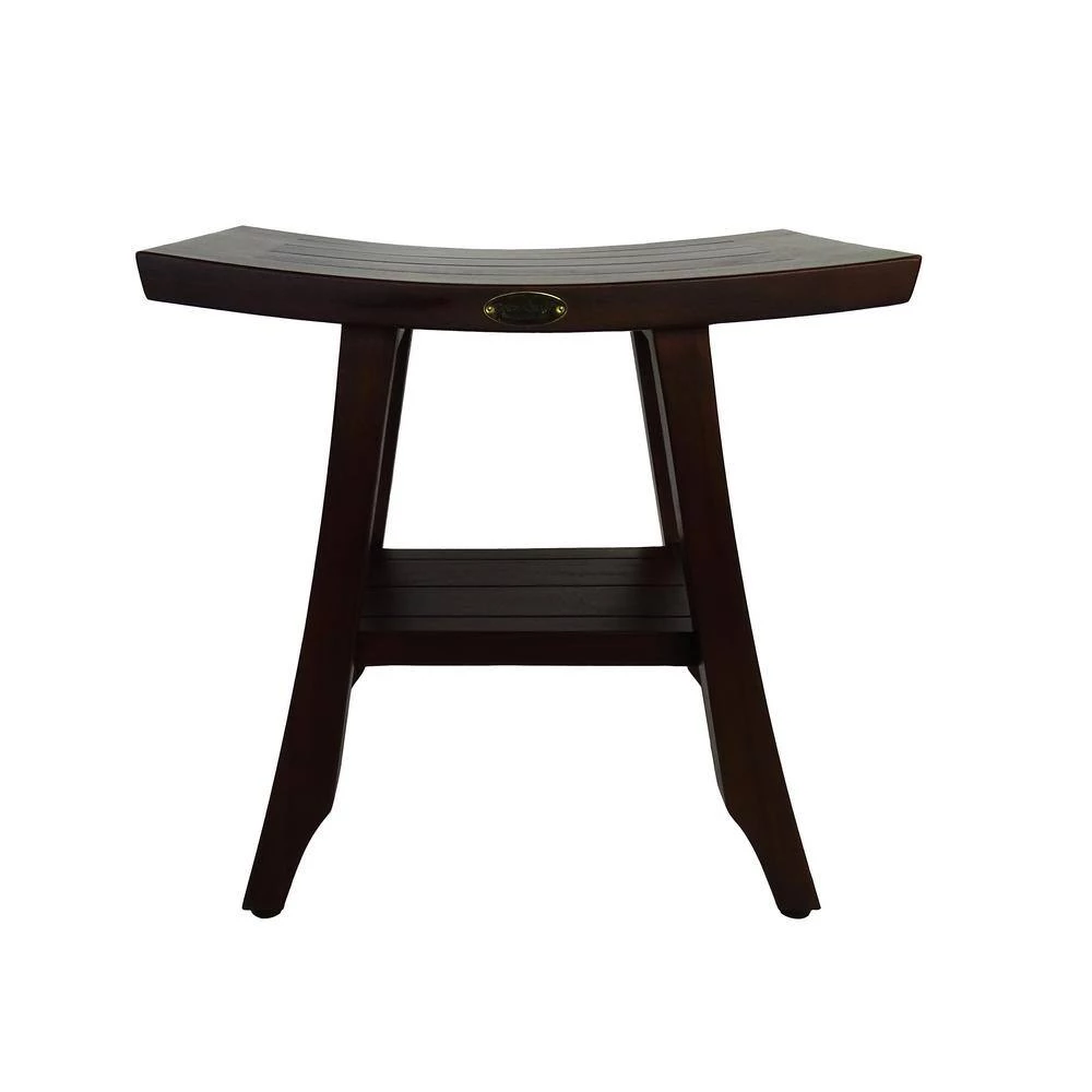 DecoTeak Satori 18 in. Eastern Style Teak Shower Bench with Shelf 7 DecoTeak Satori 18 in. Eastern Style Teak Shower Bench with Shelf - Image 5