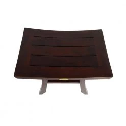 DecoTeak Satori 18 in. Eastern Style Teak Shower Bench with Shelf 13 DecoTeak Satori 18 in. Eastern Style Teak Shower Bench with Shelf -Toilet Storage Shop decoteak proprietary decoteak shower seats dt167 4f 1000