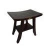 DecoTeak Satori 18 in. Eastern Style Teak Shower Bench with Shelf 2 DecoTeak Satori 18 in. Eastern Style Teak Shower Bench with Shelf -Toilet Storage Shop decoteak proprietary decoteak shower seats dt167 64 1000