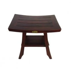 DecoTeak Satori 18 in. Eastern Style Teak Shower Bench with Shelf 12 DecoTeak Satori 18 in. Eastern Style Teak Shower Bench with Shelf -Toilet Storage Shop decoteak proprietary decoteak shower seats dt167 c3 1000