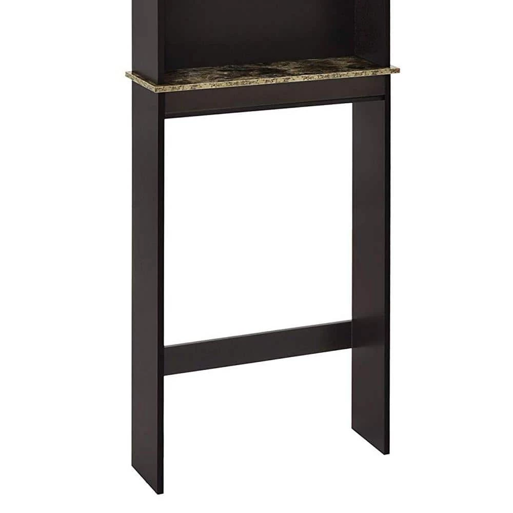 Unbranded Lian 23.25 in. W x 69.00 in. H x 7.25 in. D Brown MDF Over-the-Toilet Storage in Espresso 7 Unbranded Lian 23.25 in. W x 69.00 in. H x 7.25 in. D Brown MDF Over-the-Toilet Storage in Espresso - Image 5