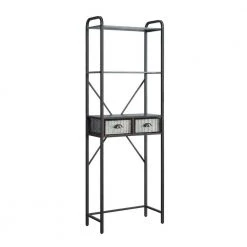 4D Concepts Montclair 23.6 in. W x 11.42 in. D x 72.6 in. H Space Saver Metal 9 4D Concepts Montclair 23.6 in. W x 11.42 in. D x 72.6 in. H Space Saver Metal -Toilet Storage Shop gray 4d concepts over the toilet storage 10084 4f 1000