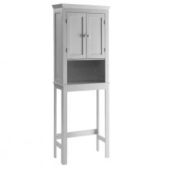 Toilet Storage Shop 21 4D Concepts Rancho 23.6 in. W x 66.75 in. H x 11.4 in. D Gray Over-the-Toilet Storage