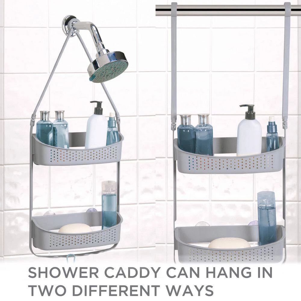 Bath Bliss 2-Way Convertible Shower Caddy in Grey 4 Bath Bliss 2-Way Convertible Shower Caddy in Grey - Image 2
