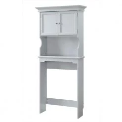 Home Decorators Collection Hampton Harbor 30 in. W x 66.5 in. H x 10.5 in. D Gray Over-the-Toilet Storage -Toilet Storage Shop gray home decorators collection over the toilet storage bf 21015 dg 4f 1000