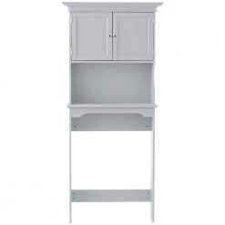 Toilet Storage Shop 4 Home Decorators Collection Hampton Harbor 30 in. W x 66.5 in. H x 10.5 in. D Gray Over-the-Toilet Storage