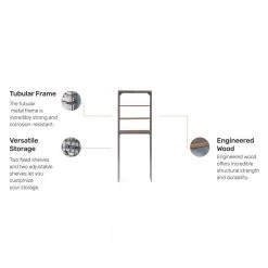 HOMESTYLES Barnside Metro 25 in. W x 64 in. H x 8.5 in. D Gray Over-the-Toilet Storage 13 HOMESTYLES Barnside Metro 25 in. W x 64 in. H x 8.5 in. D Gray Over-the-Toilet Storage -Toilet Storage Shop gray homestyles over the toilet storage 5053 106 c3 1000