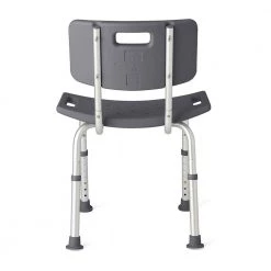 Medline Shower Chair Bath Bench with Back Support, Infused with Microban Antimicrobial Protection -Toilet Storage Shop gray medline shower seats mds89745kdmgh 1f 1000
