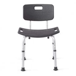 Medline Shower Chair Bath Bench with Back Support, Infused with Microban Antimicrobial Protection