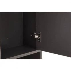 Aoibox 24.8 in. W x 7.87 in. D x 76.77 in. H Gray MDF Bathroom Over-the-Toilet Storage, with 3-Shelves and 1-Cabinet -Toilet Storage Shop gray over the toilet storage snmx3273 4f 1000