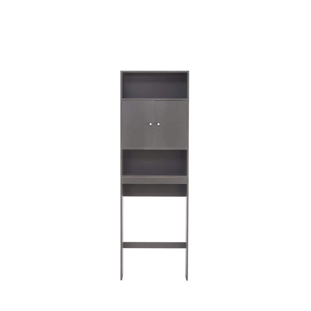 Unbranded 24.80 in. W x 76.77 in. H x 7.87 in. D Gray Over-the-Toilet Storage with Adjustable Shelves 3 Unbranded 24.80 in. W x 76.77 in. H x 7.87 in. D Gray Over-the-Toilet Storage with Adjustable Shelves
