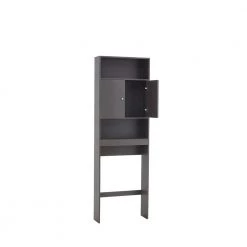 Unbranded 24.80 in. W x 76.77 in. H x 7.87 in. D Gray Over-the-Toilet Storage with Adjustable Shelves 14 Unbranded 24.80 in. W x 76.77 in. H x 7.87 in. D Gray Over-the-Toilet Storage with Adjustable Shelves -Toilet Storage Shop gray over the toilet storage sxb040389 fa 1000