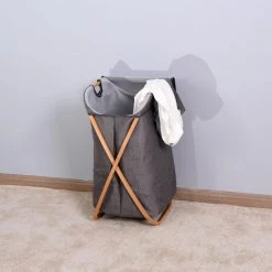 Unbranded Bathroom Bamboo Laundry Basket Shower Caddy/Basket, Functional Home Decor Storage Organization -Toilet Storage Shop gray shower caddies sxbhahamu 76 1000