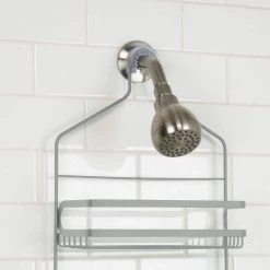 Bath Bliss Cottage Collection Deluxe Shower Caddy in Grey 8 Bath Bliss Cottage Collection Deluxe Shower Caddy in Grey -Toilet Storage Shop grey bath bliss shower caddies 10126 grey 4f 1000