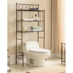 Kings Brand Furniture 24 in. W x 64 in. H x 12 in. D 3-Shelf Over-the-Toilet Storage Set 10 Kings Brand Furniture 24 in. W x 64 in. H x 12 in. D 3-Shelf Over-the-Toilet Storage Set -Toilet Storage Shop kings brand furniture over the toilet storage 7211mb 4f 1000
