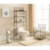 Kings Brand Furniture 24 in. W x 64 in. H x 12 in. D 3-Shelf Over-the-Toilet Storage Set 1 Kings Brand Furniture 24 in. W x 64 in. H x 12 in. D 3-Shelf Over-the-Toilet Storage Set -Toilet Storage Shop kings brand furniture over the toilet storage 7211mb 64 1000