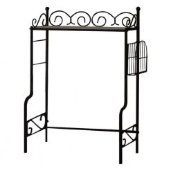 Kings Brand Furniture Black Freestanding Etagere Bathroom Shelf Storage Organizer Rack 7 Kings Brand Furniture Black Freestanding Etagere Bathroom Shelf Storage Organizer Rack -Toilet Storage Shop kings brand furniture over the toilet storage b 6211mb 76 1000