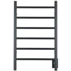 Ancona Comfort Dual 6-Bar Wall Mount Hardwired and Plug-In Electric Towel Warmer in Matte Black 12 Ancona Comfort Dual 6-Bar Wall Mount Hardwired and Plug-In Electric Towel Warmer in Matte Black -Toilet Storage Shop matte black ancona towel warmers an 5311 c3 1000