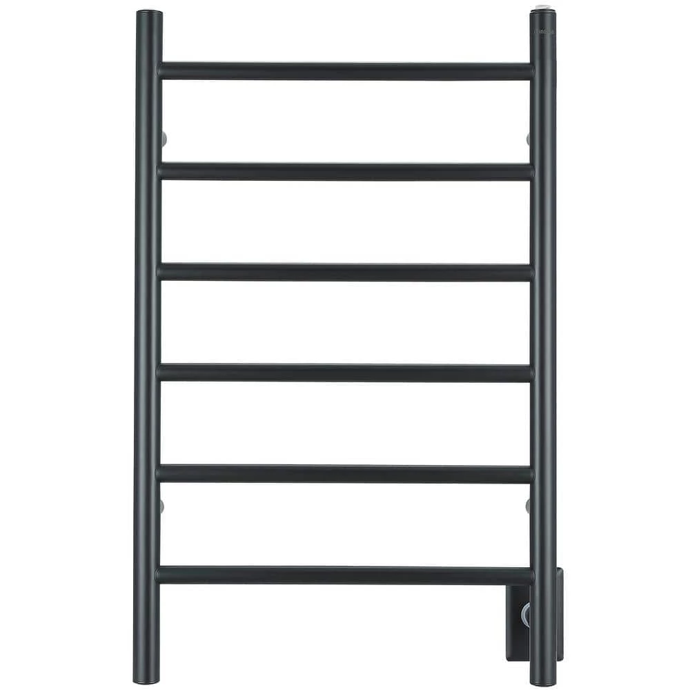 Ancona Comfort Dual 6-Bar Wall Mount Hardwired and Plug-In Electric Towel Warmer in Matte Black 5 Ancona Comfort Dual 6-Bar Wall Mount Hardwired and Plug-In Electric Towel Warmer in Matte Black - Image 3