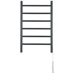 Ancona Comfort Dual 6-Bar Wall Mount Hardwired and Plug-In Electric Towel Warmer in Matte Black 16 Ancona Comfort Dual 6-Bar Wall Mount Hardwired and Plug-In Electric Towel Warmer in Matte Black -Toilet Storage Shop matte black ancona towel warmers an 5311 fa 1000